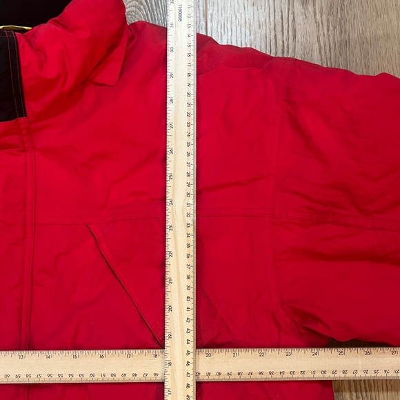 Marlboro Country Store Men's Down Hooded Puffer Jacket Red Medium Vintage - Picture 4 of 4